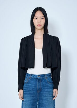 Chloé Gathered Cropped Jacket Black chl0265010