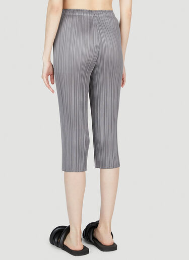Pleats Please Issey Miyake Cropped Pleated Pants Grey plp0253022