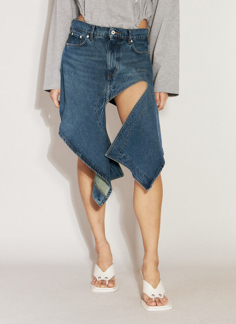 Y/Project Evergreen Cut-Out Denim Skirt White ypr0255002