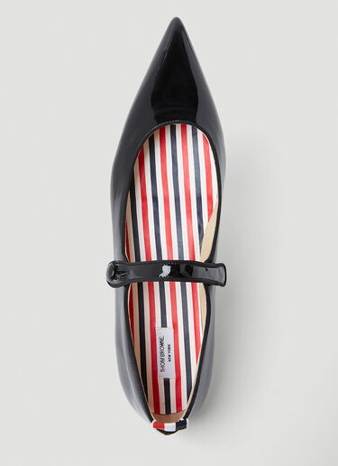 Pointed Thom John Ballerina Flats Thom Browne Pointed Thom John Ballerina Flats Black thb0253025