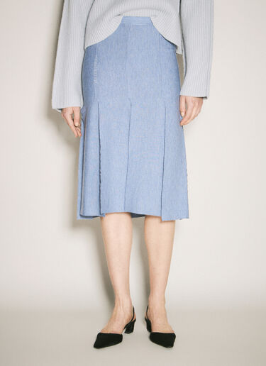 Marni ウールシルクスカート ブルー mni0257011