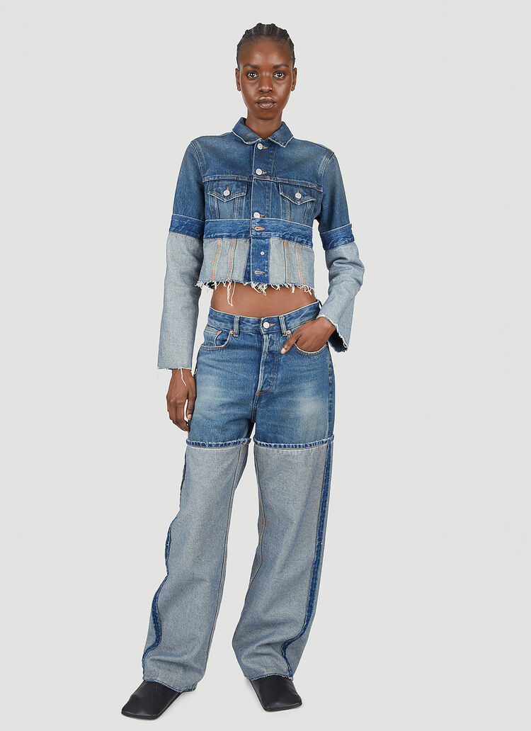 MM6 Maison Margiela Exaggerated Turn Up Jeans in Blue | LN-CC®