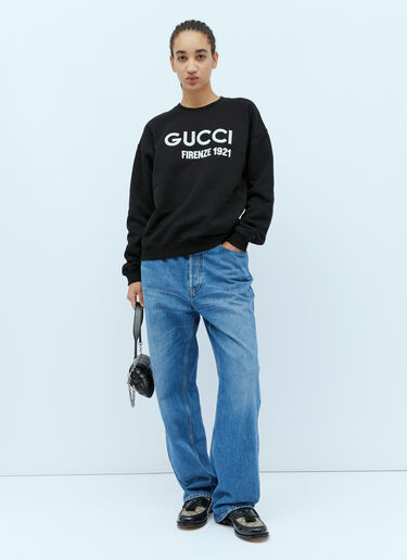 Gucci 로고 자수 스웨트셔츠 블랙 guc0254019