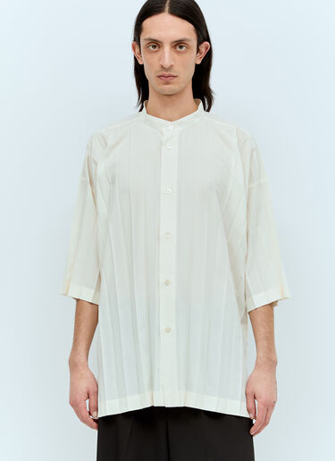 Homme Plissé Issey Miyake Edge Pleated Shirt White hmp0156007