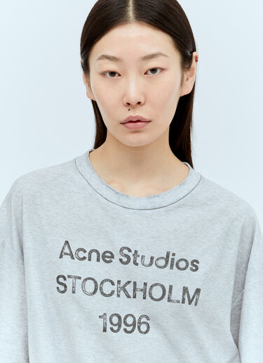 Acne Studios 로고 프린트 티셔츠 그레이 acn0355011
