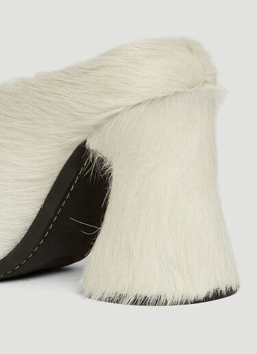Marni Fussbett Long Haired High Heel Mules White mni0248036