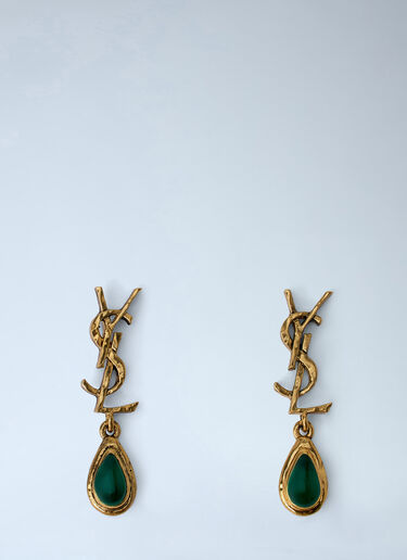 LN-CC® - Saint Laurent: Cassandre Drop Earrings - Gold Saint Laurent Cassandre Drop Earrings Gold sla0264017
