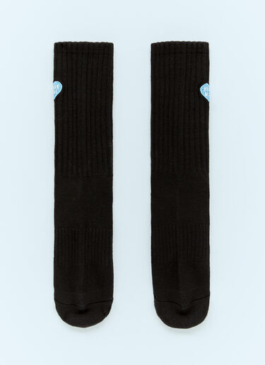 Human Made Logo Embroidery Pile Socks Black hmd0156034