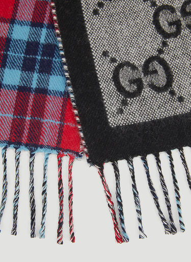 Gucci GG Reversible Check Scarf Grey guc0251089