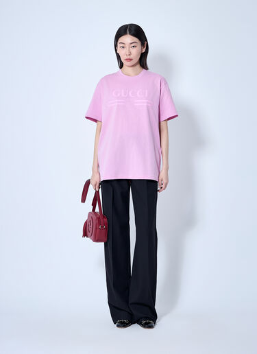 Gucci Printed T-Shirt Pink guc0259028