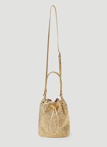 Prada Crystal Embellished Handbag Gold pra0251019