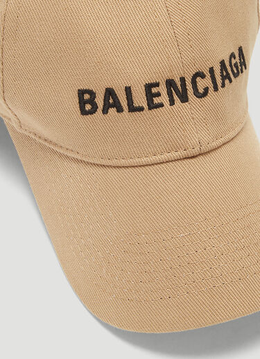 Logo Motif Baseball Cap Balenciaga Logo Motif Baseball Cap Beige bal0243098