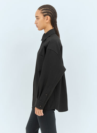 Bottega Veneta 羊毛斜纹布衬衫 黑色 bov0258002