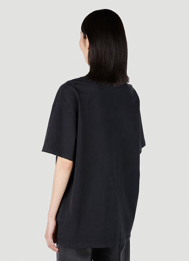 Versace 로고 프린트 티셔츠 블랙 vrs0251006