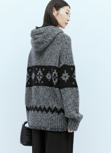 KHAITE Dobbi Hooded Knit Sweater Grey kha0253012