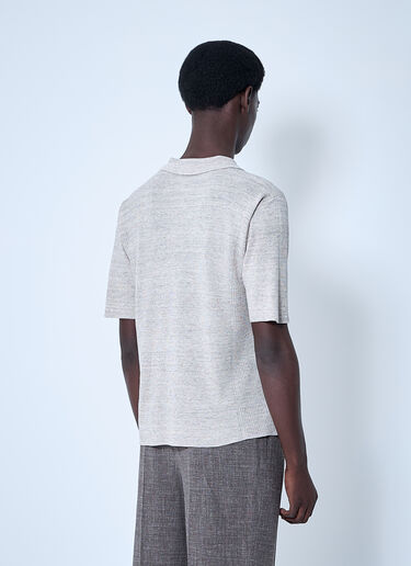 The Row Reggie Polo Top Beige row0160011