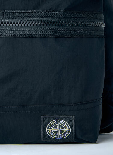 Stone Island Nylon Backpack with Front Zip Pocket Black sto0165083