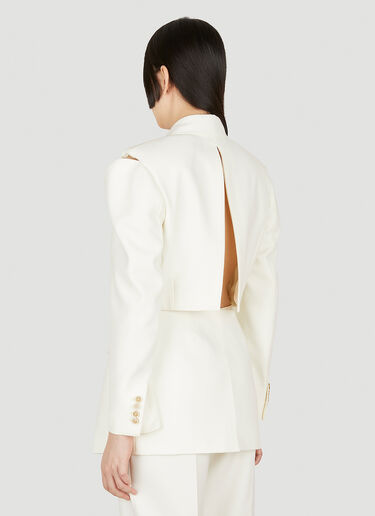 Alexander McQueen 슬래시 재킷 화이트 amq0248007