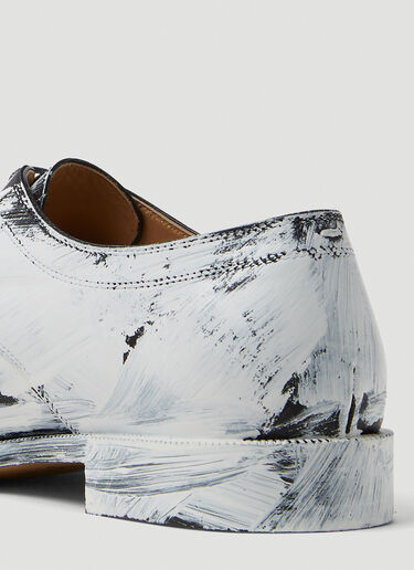 Maison Margiela Tabi Painted Lace Up Shoes White mla0145030