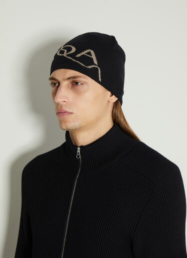ROA Logo Jacquard Beanie Hat Black roa0154010