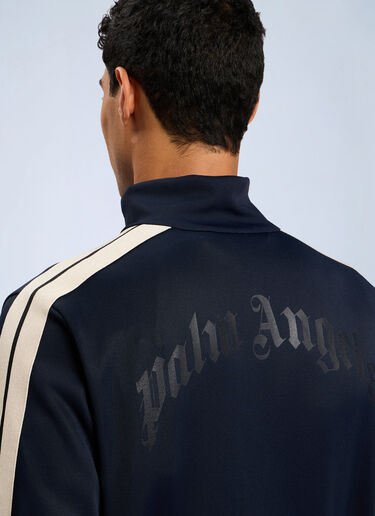 Curved Logo Zip-Up Track Jacket Palm Angels Curved Logo Zip-Up Track Jacket Dark Blue pma0162092
