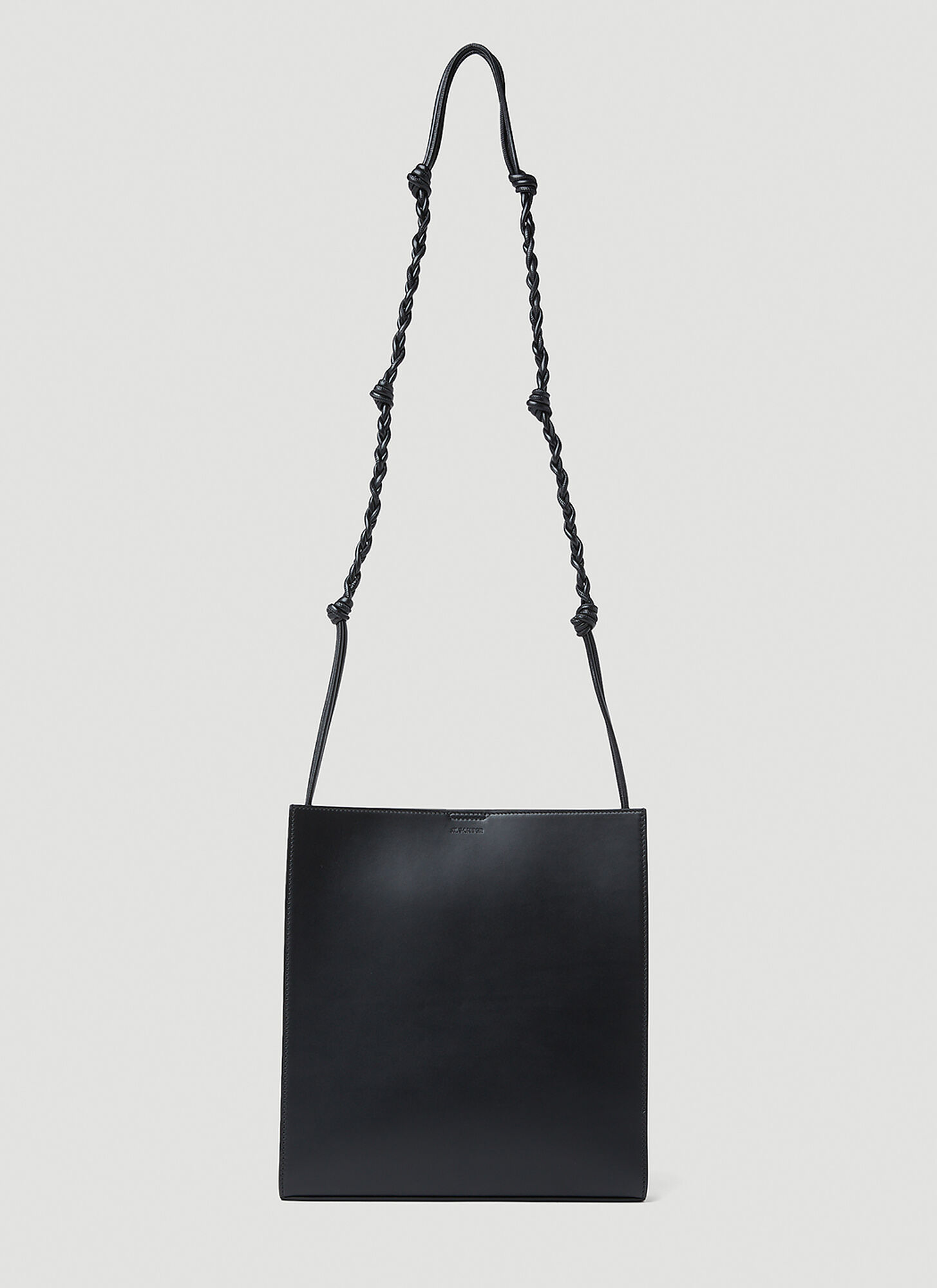 Shop Jil Sander Medium Tangle Shoulder Bag In Black
