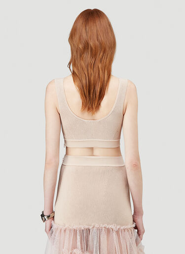 Alexander Mcqueen Crop Rib Top Pink amq0244006