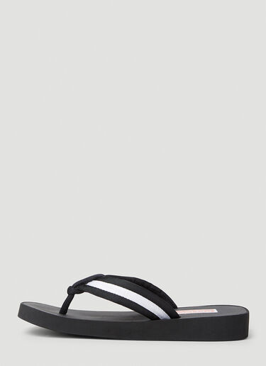 Kenzo Logo Patch Flip Flops Black knz0252049