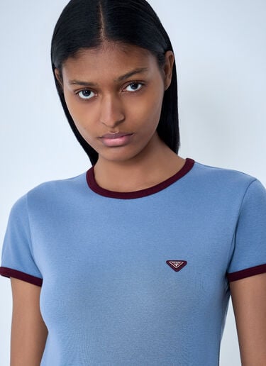 Prada Cotton Jersey T-Shirt Bordeaux pra0264039
