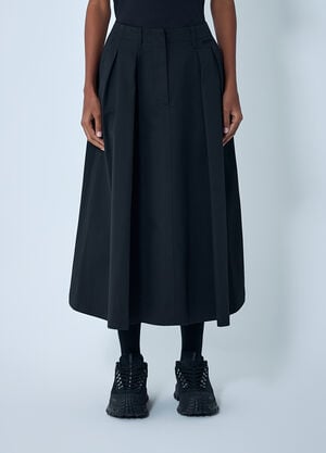Moncler Cotton Midi Skirt Black mon0262037