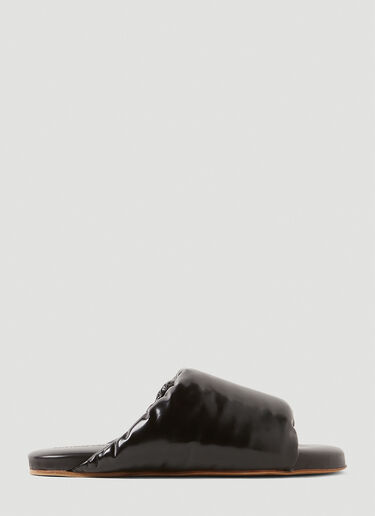 Bottega Veneta フラットパデッドサンダル ブラック bov0251087