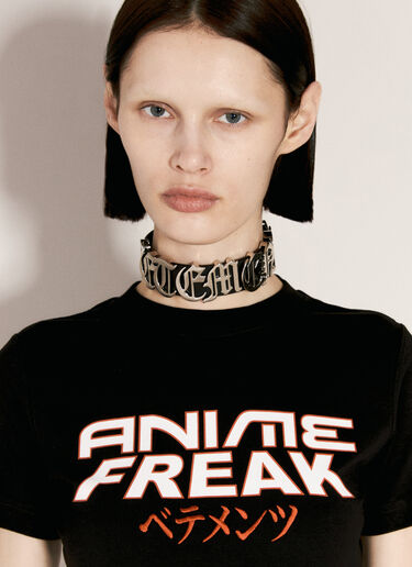 VETEMENTS Gothic Logo Choker Black vet0255021