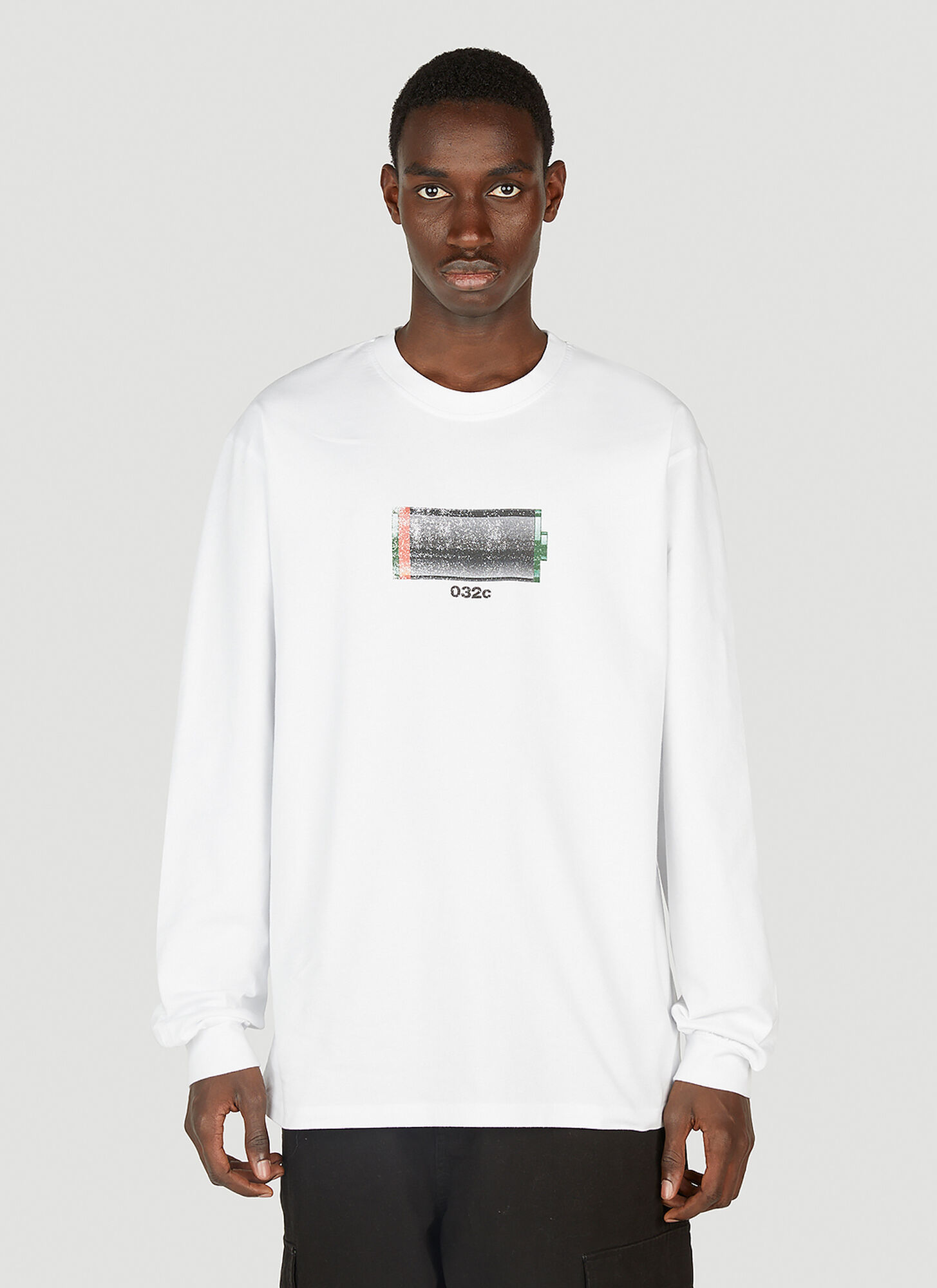 Shop 032c Low Battery T-shirt In White