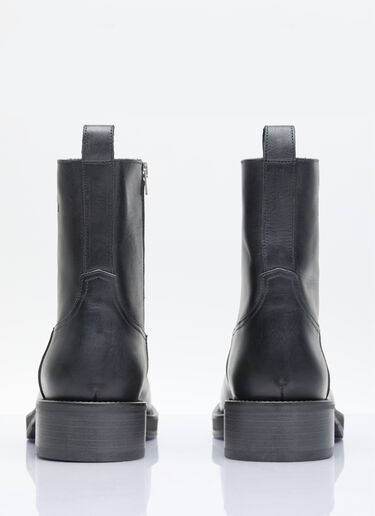 Acne Studios 油蜡皮革靴子 黑色 acn0156038
