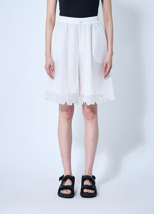 Cecilie Bahnsen Arya Shorts White cec0260003