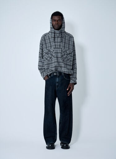 Check Hooded Sweatshirt Martine Rose Check Hooded Sweatshirt Grey mtr0162011