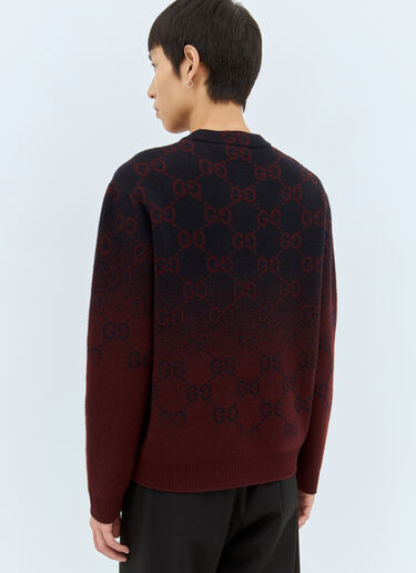 Gucci GG デグラデーションウールジャカードセーター バーガンディ guc0157022