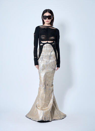 Rick Owens Lido Maxi Skirt Gold ric0260003