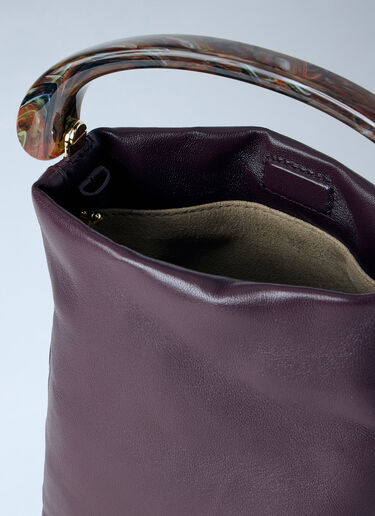 Dries Van Noten Small Leather Top- Handle Handbag Purple dvn0266031