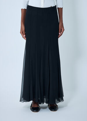 Chloé Fluid Silk Maxi Skirt Black chl0262014