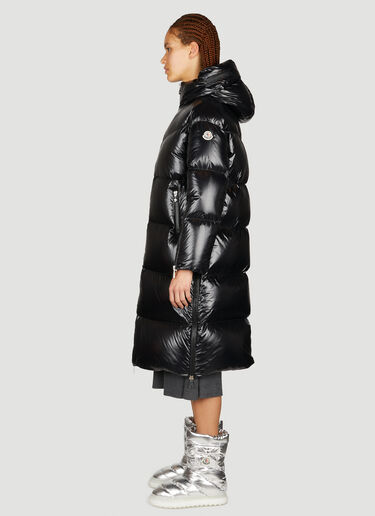 Moncler Huppe Long Down Coat Black mon0254021