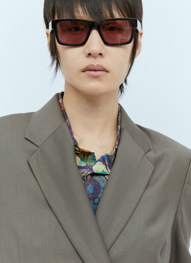 TOTEME Double Breasted Wool Blazer Brown tot0254012