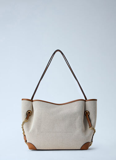 LN-CC® - Chloé: Clover Double Carry Bag - Cream Chloé Clover Double Carry Bag Cream chl0265050