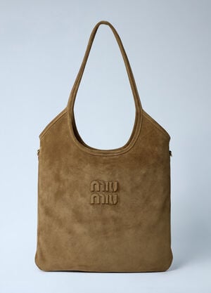 Miu Miu Ivy Suede Shoulder Bag Olive miu0262117