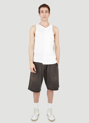 MM6 Maison Margiela Asymmetric Tank Top Ivory mmm0151015