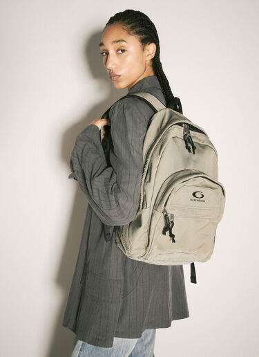 Balenciaga Distressed Backpack Green bal0258007
