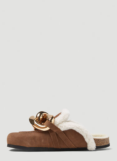 JW Anderson Backless Chain Loafers Brown jwa0146017