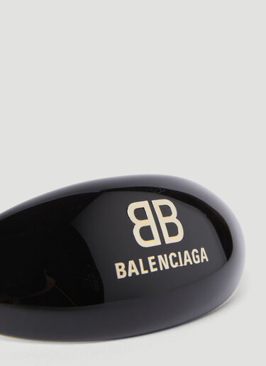 Balenciaga Logo Applique Hair Clip Black bal0255087