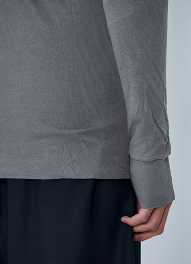 Rick Owens Crewneck Long Sleeve T-Shirt Grey ric0163025