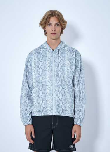 LN-CC® - Stüssy: Athletic Mesh Zip Hooded Sweatshirt - Grey Stüssy Athletic Mesh Zip Hooded Sweatshirt Grey sts0166076